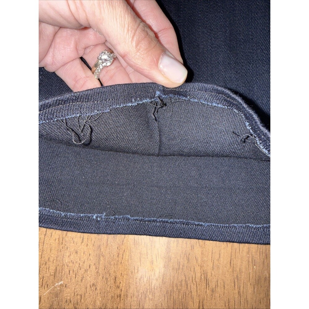 AG Adriano Goldschmied The Mia Cropped Pin Tuck Flare Jeans Navy Made USA 26 - Picture 13 of 15